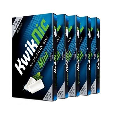 Kwiknic Mint Flavour 2 mg Chew Gum Tablet 5 x 10's - Nicotine Gums/Lozenges