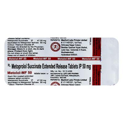 METOLOL MF 50 Tablet 10's - Hypertension-Bet