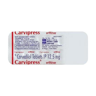 Carvipress 12.5mg Tablet 10'S - Hypertension-Bet
