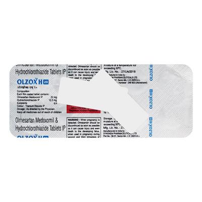 Olzox H 20mg Tablet 10'S - Hypertension-Ang