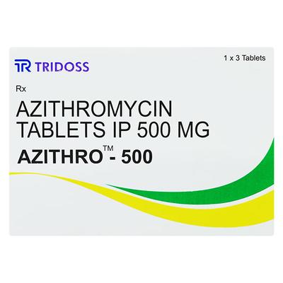 AZITHRO 500 Tablet 3's - Bacterial Infections-Mac