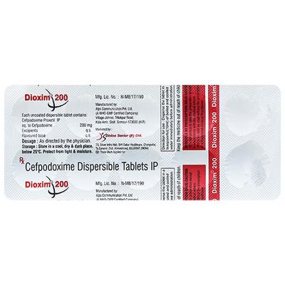 DIOXIM 200 Tablet 10's - Bacterial Infections-Cep
