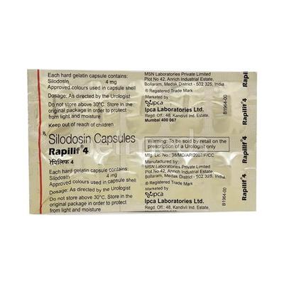 Rapilif 4mg Capsule 10'S - Bladder And Prostate Disorders-Dru