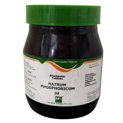 Bio-India's Biochemic Tablet - Natrum Phosphoricum 3X 450 gm - Bio-Chemic