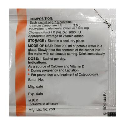 CALCINOL D 1000 SUGAR FREE Granules 6.7gm - Supplements-Cal