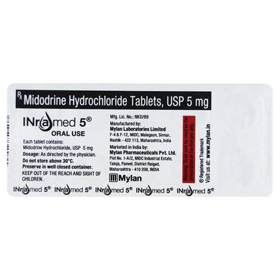 INRAMED 5 Tablet 100's - Hypotension-Vas