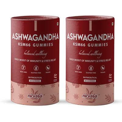 Nirvasa Ashwagandha KSM 66 Gummies (Pack of 2 x 60's) 1's - Sexual Care