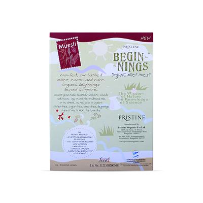Pristine Beginnings Organic Millet Muesli 150 gm - Nutritional Bars