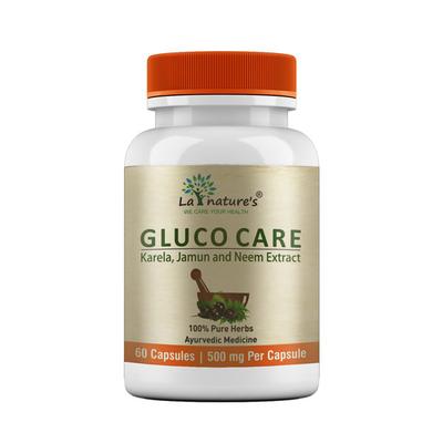 La nature's Gluco Care 500 mg Capsule 60's - Diabetes Care (Ayush)