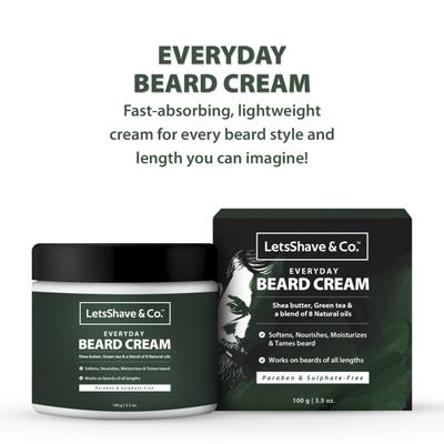 LetsShave & Co. Everyday Beard Cream 100 gm - Beard Cream