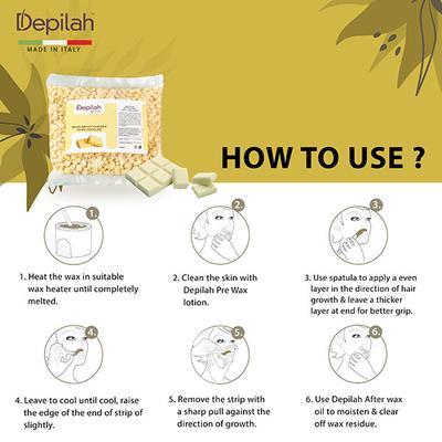 Depilah Brazilian Hot Flim Wax - White Chocolate 500 gm - Hair Removal Accessories