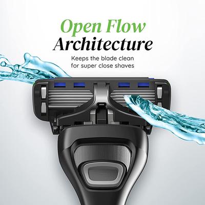 LetsShave Pro 6 Sensitive Razor + Shaving Gel 200gm + Razor Cap for Men - Razors & Cartridges