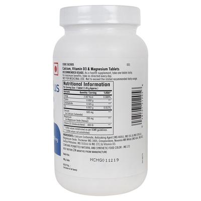 GNC Calcium Plus 600 mg Tablet 180's - Calcium And Minerals