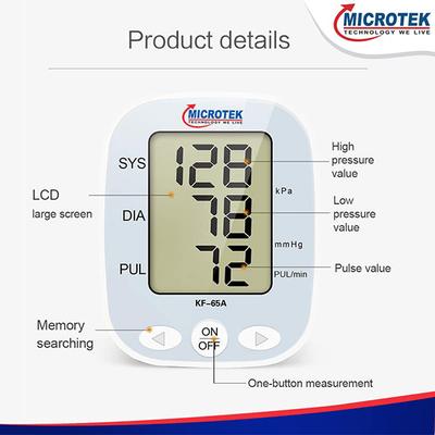 Microtek Automatic Upper Arm Blood Pressure Monitor (KF - 65A) - Blood Pressure Monitors