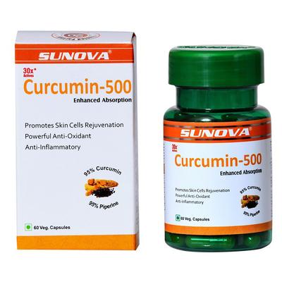 Sunova Curcumin-500 Veg capsule 60's - Speciality Medicine
