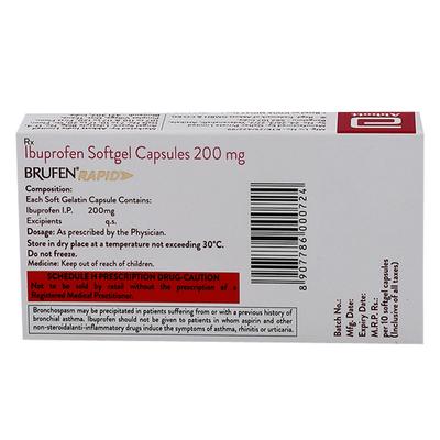 BRUFEN RAPID 200mg Softgel Capsule 10's - Pain relief-Nsa