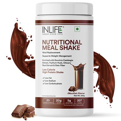 INLIFE Nutritional Meal Shake Powder - Chocolate Flavour 500 gm - Weight Loss