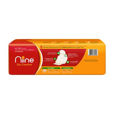 Niine Sanitary Pads Regular (Pack of 3 x 6's) - Sanitary Napkins