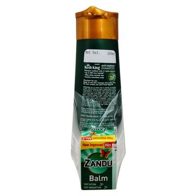 Kesh King Scalp and Hair Medicine Anti Hairfall Shampoo 200 ml + Free Zandu Balm 8 ml - Shampoos