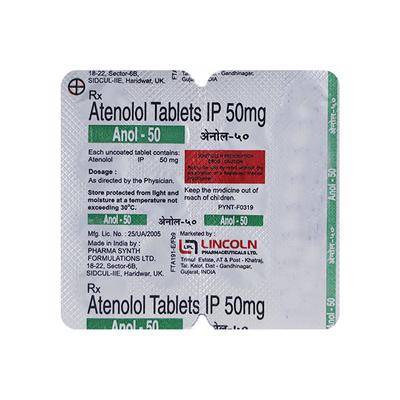 Anol 50mg Tablet 14'S - Hypertension-Bet