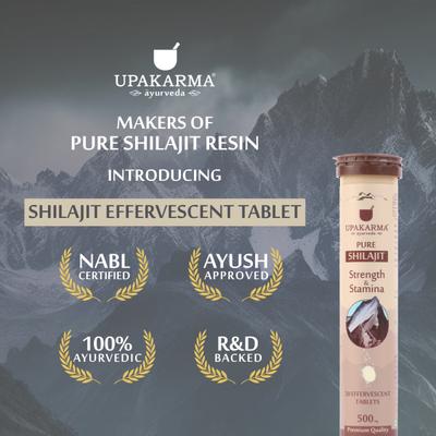 Upakarma Ayurveda Pure Shilajit Effervescent Tablet 20's - Speciality Medicines