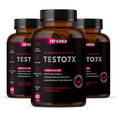 Nirvasa Testo 7X Tablet (Pack of 3 x 60's) 1's - General Health
