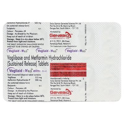 VOGLIAID M 0.3 Tablet 10's - Diabetes-Ant
