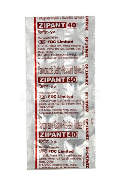 Zipant 40mg Tablet 10'S - Ulcer/Reflux/Flatulence-Aaa