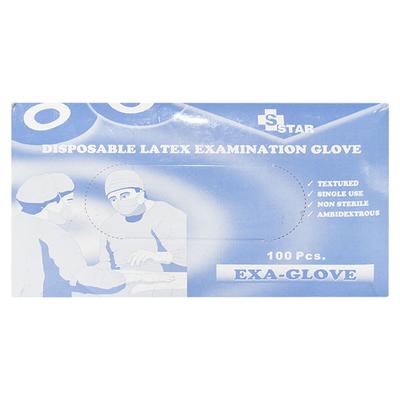 Star Disposable Latex Examination Glove (M) 100's - Gloves - S