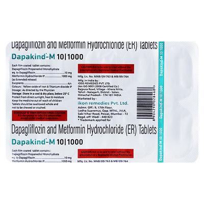 DAPAKIND M Tablet 10's - Diabetes-Ant