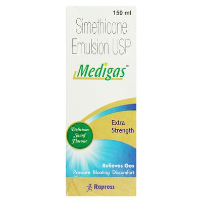 MEDIGASDelicious Saunf Flavour Emulsion 150ml - Ulcer/Reflux/Flatulence-Aaa