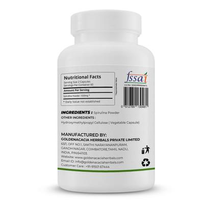Goldenacacia Herrbals Spirulina 500 mg Capsule 120's - Pure Herbs