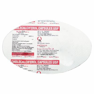 SUN D3 60K Softgel 4's - Supplements-Vam