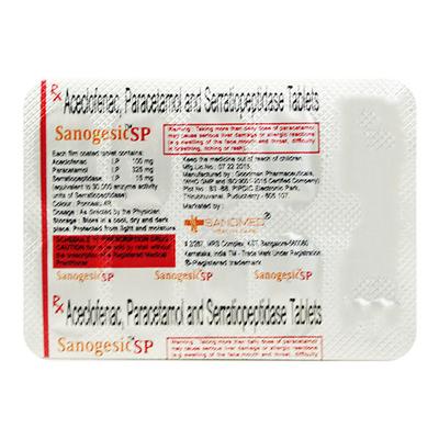 SANOGESIC SP Tablet 10's - Pain relief-Nsa