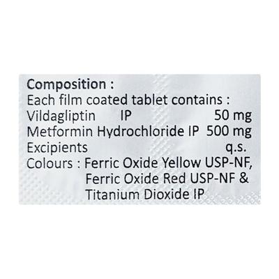 ACTVILDA M 500mg Tablet 10's - Diabetes-Ant