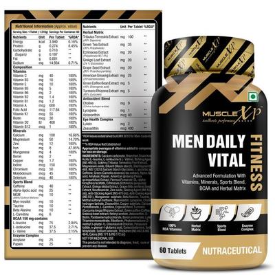 MuscleXP Men Daily Vital Fitness Tablet 60's - Workout Essentials