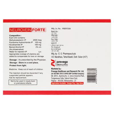 NEUROVEIN FORTE Injection 2ml - Supplements-Vam