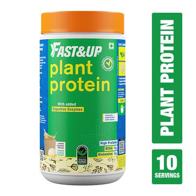 Fast&Up Plant Protein Powder - Vanilla Cupcake Flavour 420 gm - Whey Proteins