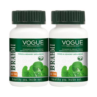 Vogue Wellness Brahmi Tablet (Pack of 2 x 60's) - Pure Herbs