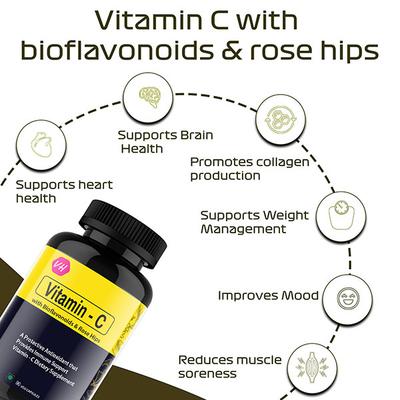 Vitaminhaat Vitamin-C with Bioflavonoids & Rosehip Capsule 60's - Vitamin C