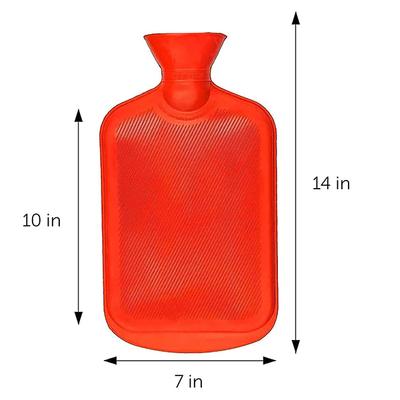 Meditive Hot Water Bottle with Cloth Cover - Red 1's - Hot Pack/Ice Bag