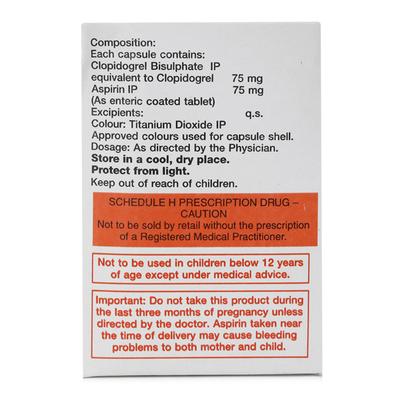 Cloflow Plus 75/75mg Capsule 10'S - Blood Clot-Ant