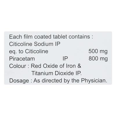 N Citi Plus 500/800mg Tablet 10'S - Alzheimer-Neu