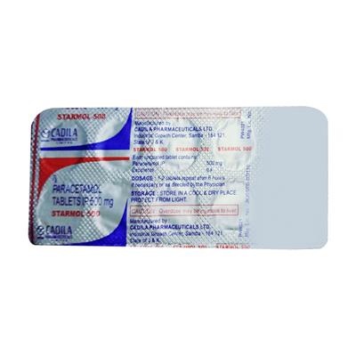 Starmol 500mg Tablet 10'S - Fever-Ana