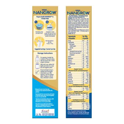 Nestle Nangrow (2-5 Years) Powder 400 gm - Creamy Vanilla Flavour (Refill Pack) - Baby And Infant Supplements