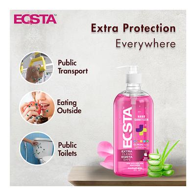 Eqsta Hand Sanitizer - Rose with Aleovera 500 ml - Hand Sanitizer