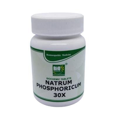 Bio-India's Biochemic Tablet - Natrum Phosphoricum 30X 25 gm - Bio-Chemic