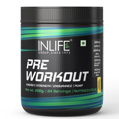 Inlife Pre Workout Powder - Pineapple Flavour 200 g - Workout Essentials