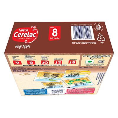 Nestle Cerelac Stage 2 (8 Months+) Powder - Ragi Apple 300 gm (Refill Pack) - Baby And Infant Supplements