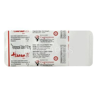Hapan 40mg Tablet 10'S - Ulcer/Reflux/Flatulence-Aaa